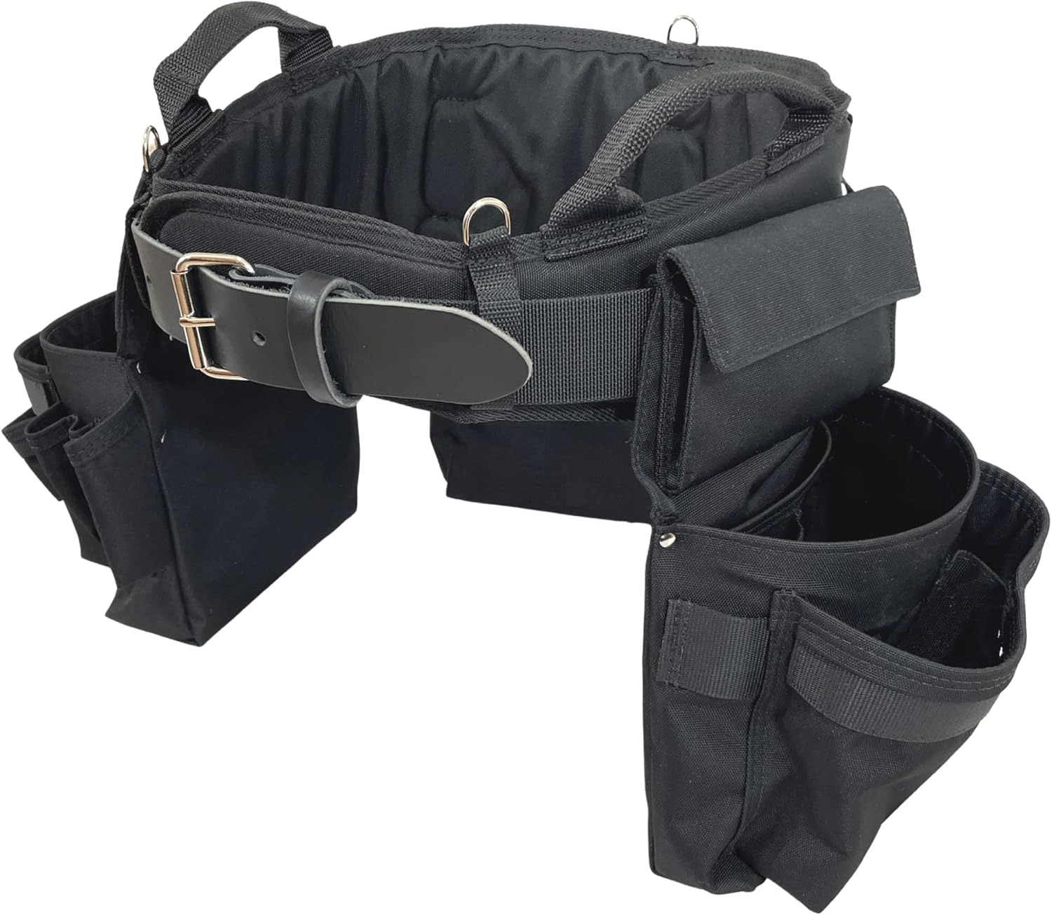 BOULDER BAG Ultimate Pro Framer MAX Triple Combo with Comfort Back Support Tool Belt, Leather Belt Buckle, Heavy Duty, Black (Small 24-27 Inches), Made in USA