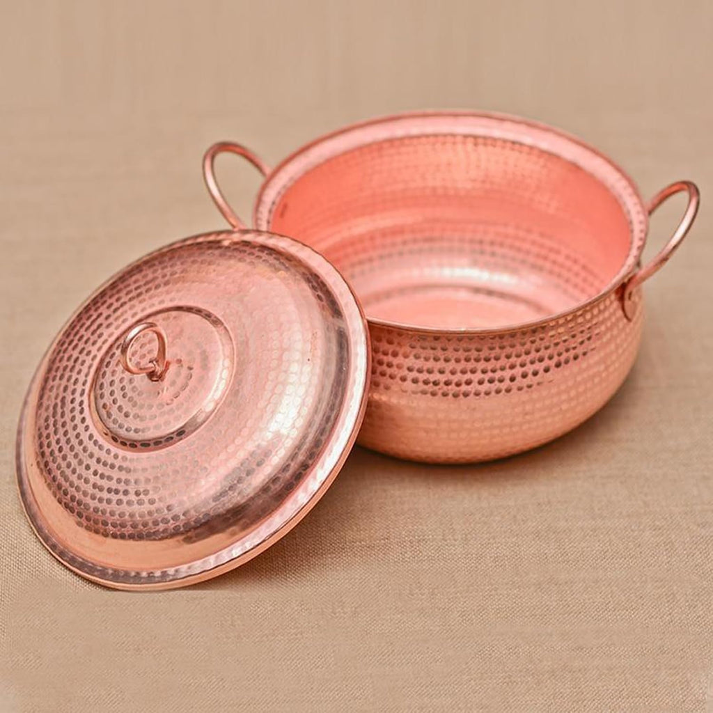 Handcrafted Hammered Copper Cookware Set - Ideal for Copper Chef - Pots and Pans, Size
