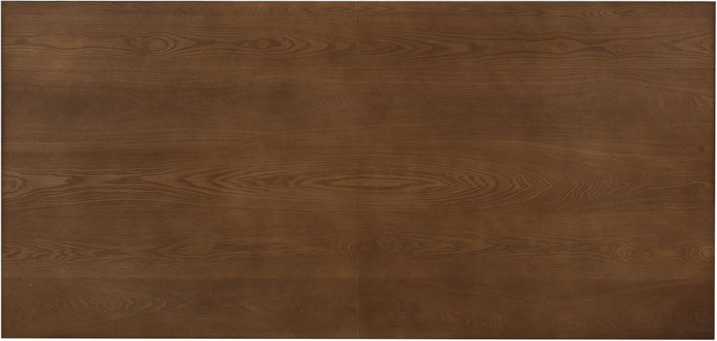 Christopher Knight Home Coadz 82 inch Wooden Dining Table, Modern Rectangular Kitchen Dinner Table for 6-8 People, Pedestal Wooden Dining Furniture for Kitchen Office Conference Room, Walnut Brown