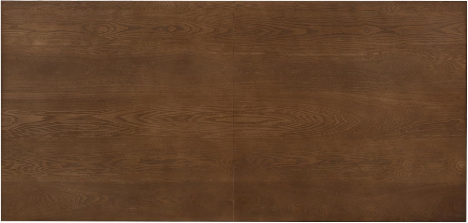 Christopher Knight Home Coadz 82 inch Wooden Dining Table, Modern Rectangular Kitchen Dinner Table for 6-8 People, Pedestal Wooden Dining Furniture for Kitchen Office Conference Room, Walnut Brown