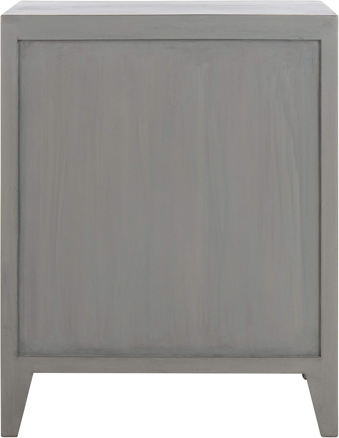SAFAVIEH Furniture - Thea 1-Door Carved Nightstand - Grey Walnut - Mango Wood - Artisan Global Design - Ideal for Bedroom, 20'W x 14'D x 26'H - Fully Assembled (NST5300B)