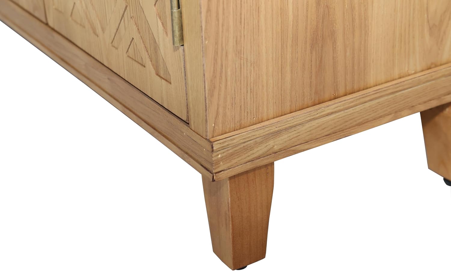 LKTART 59' Sideboard Buffet Cabinet with 4 Carved Doors,Farmhouse Accent Credenza Storage,Media Console Cabinet, for Entryway, Living&Dining Room