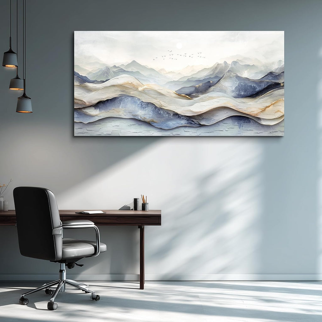 JUDASJART Canvas Wall Art For Living Room Large Wall Decor For Office Bedroom Decorations Landscape Gold Accent Pictures Abstract Painting Artwork Room Wall Mural Aesthetic Home Decor 30x60 In