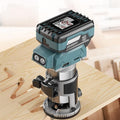 Portable Woodworking Router Slotting Cordless Compact Router, with 4 Bases, 5 Levels Adjustable, 20MM Depth Adjustable, Dust Hood, Electric Hand Laminate Trimmer Set Wood Routing Trimming