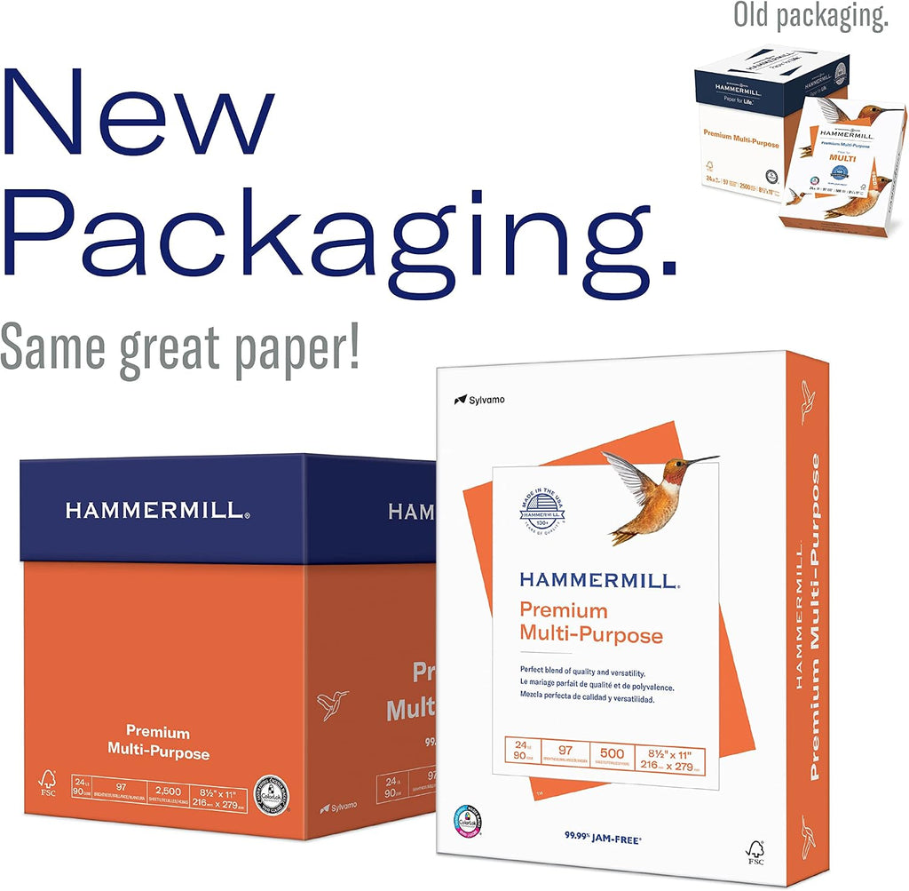 Hammermill Printer Paper, Premium Multipurpose Paper 24 lb, 8.5 x 11-1 Pallet (160,000 Sheets) - 97 Bright, Made in the USA, 105810P