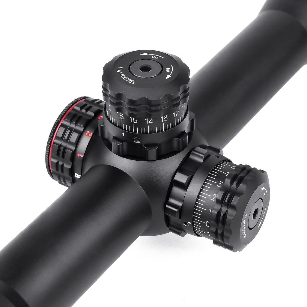 FSI Rifle Scopes 4-16x50 / 6-24x50 /4-12x50 w/Front AO Adjustment, Red/Blue/Green Illuminated Reticle with Picatinny Scope Rings