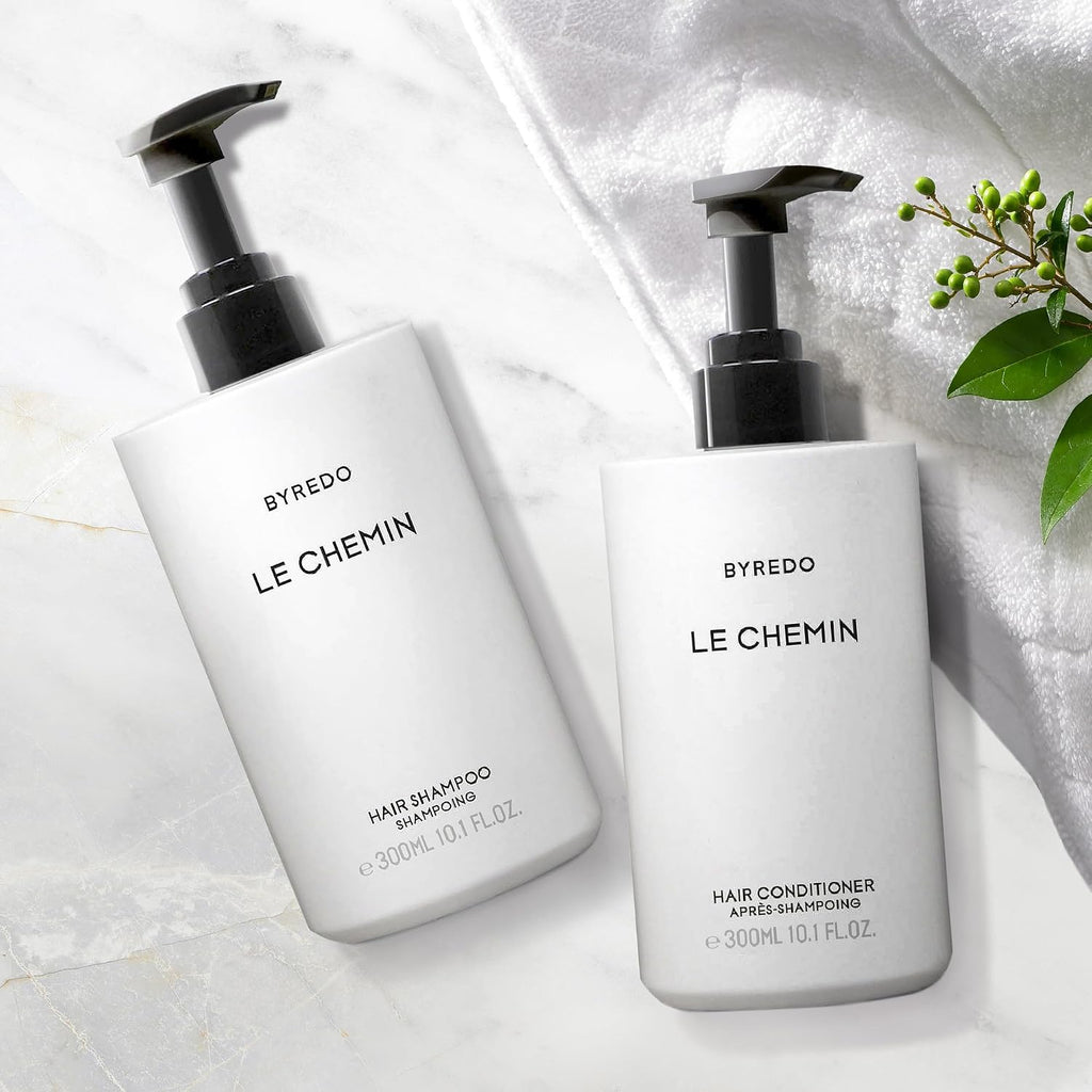 Le Chemin - Shampoo & Conditioner Hair Care Set - Hotel Spa Amenities - Tangerine, Bergamot, Florence Orris, Violets, Cypress, Cedarwood - Shampoo & Conditioner - 10oz