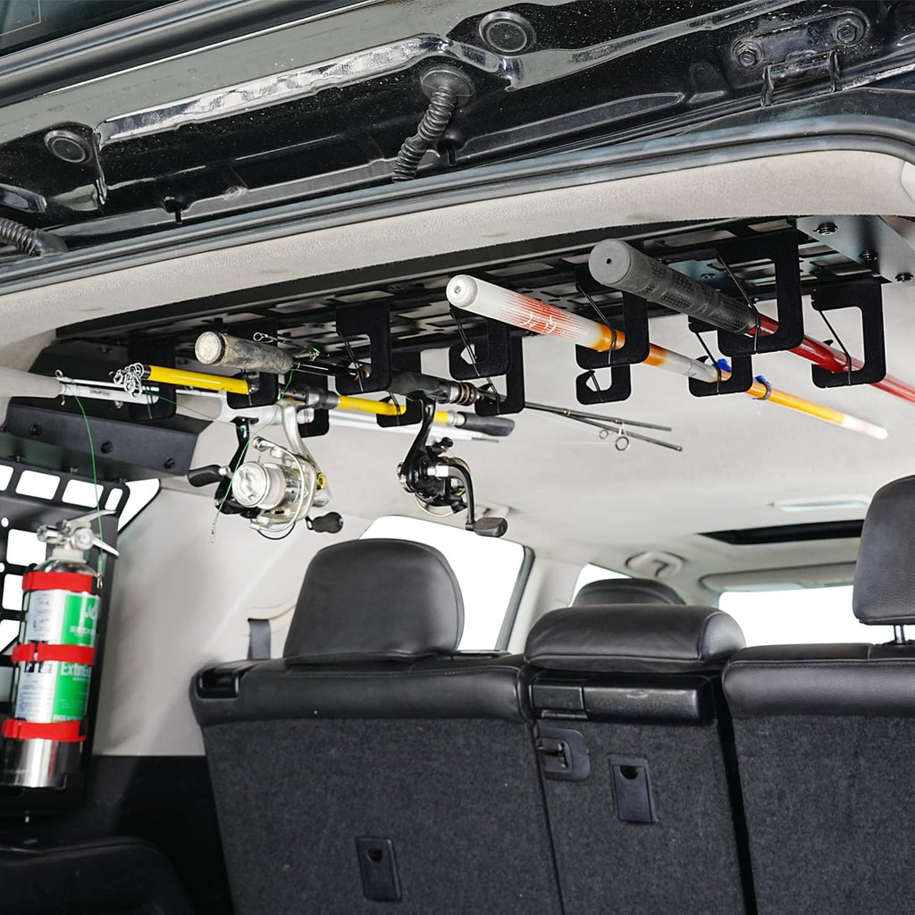 HIGH FLYING for Toyota 4Runner 2010-2024 Modular Storage Roof Overhead Molle Panel System Shelf Rack Trunk Organizer Car Accessories Aluminum (Installation requires Side Panels)