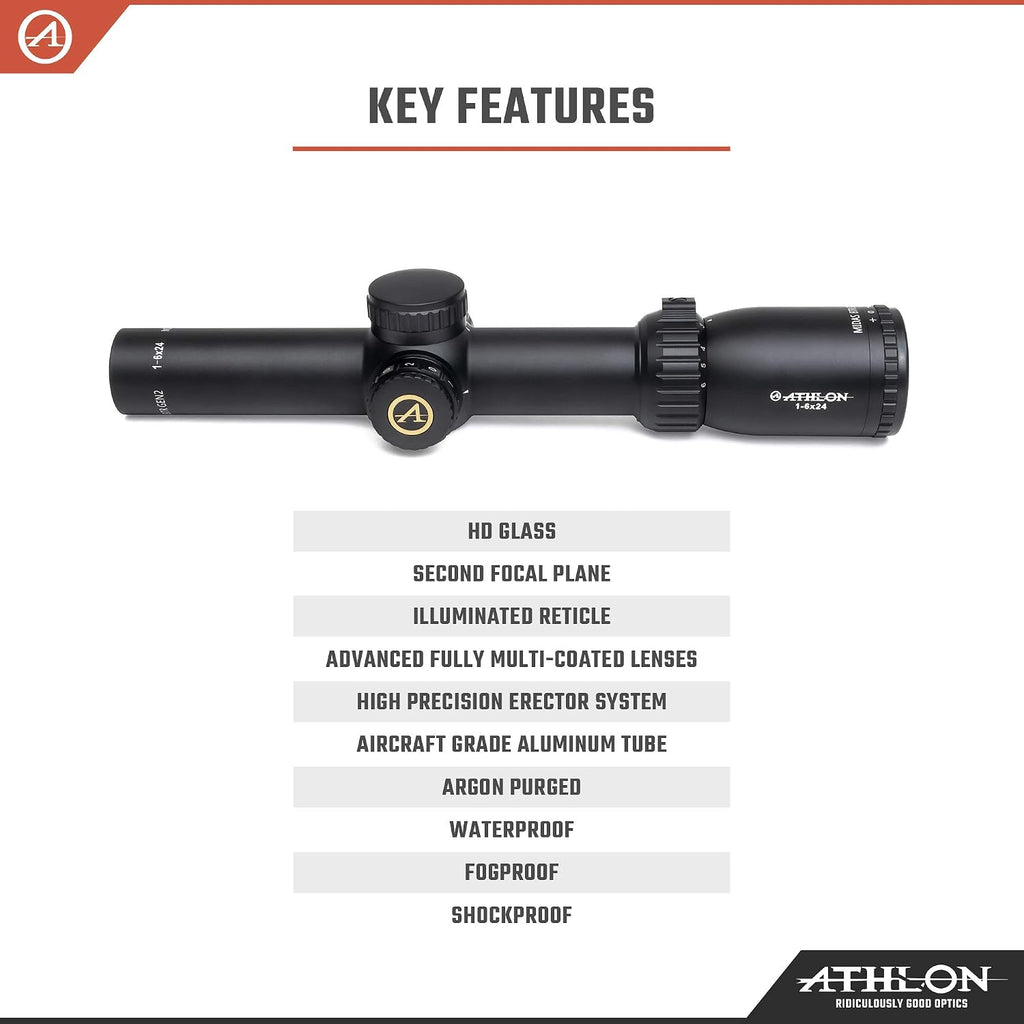 Athlon Optics Midas BTR GEN2 HD Second Focal Plane Riflescopes