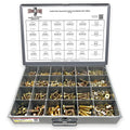 Grade 8 Hex Cap Screws Nuts Washers Coarse Thread Zinc Yellow Assortment - 1269 Pieces