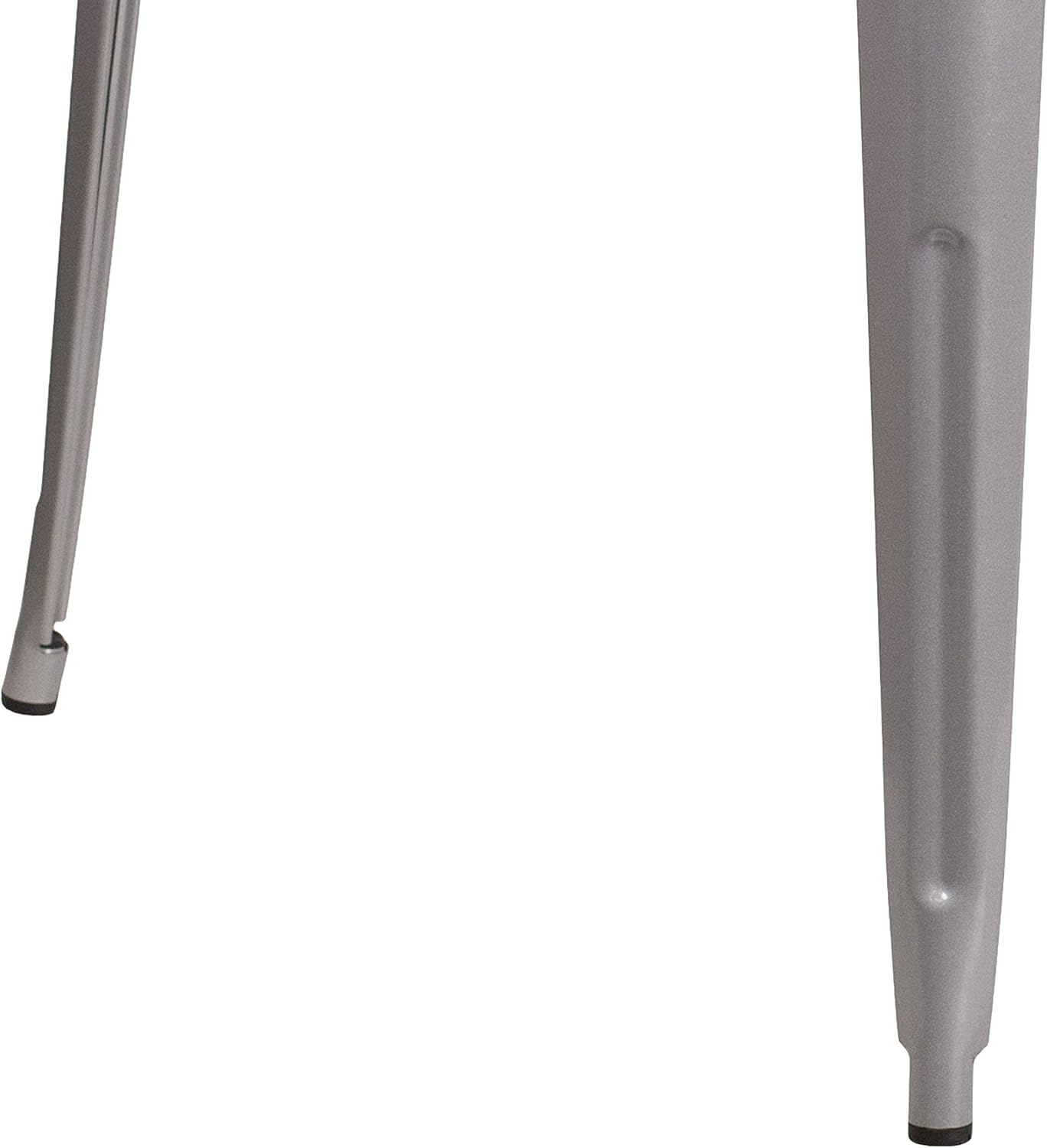EMMA + OLIVER Commercial Grade 31.5' Square Silver Metal Indoor-Outdoor Bar Height Table