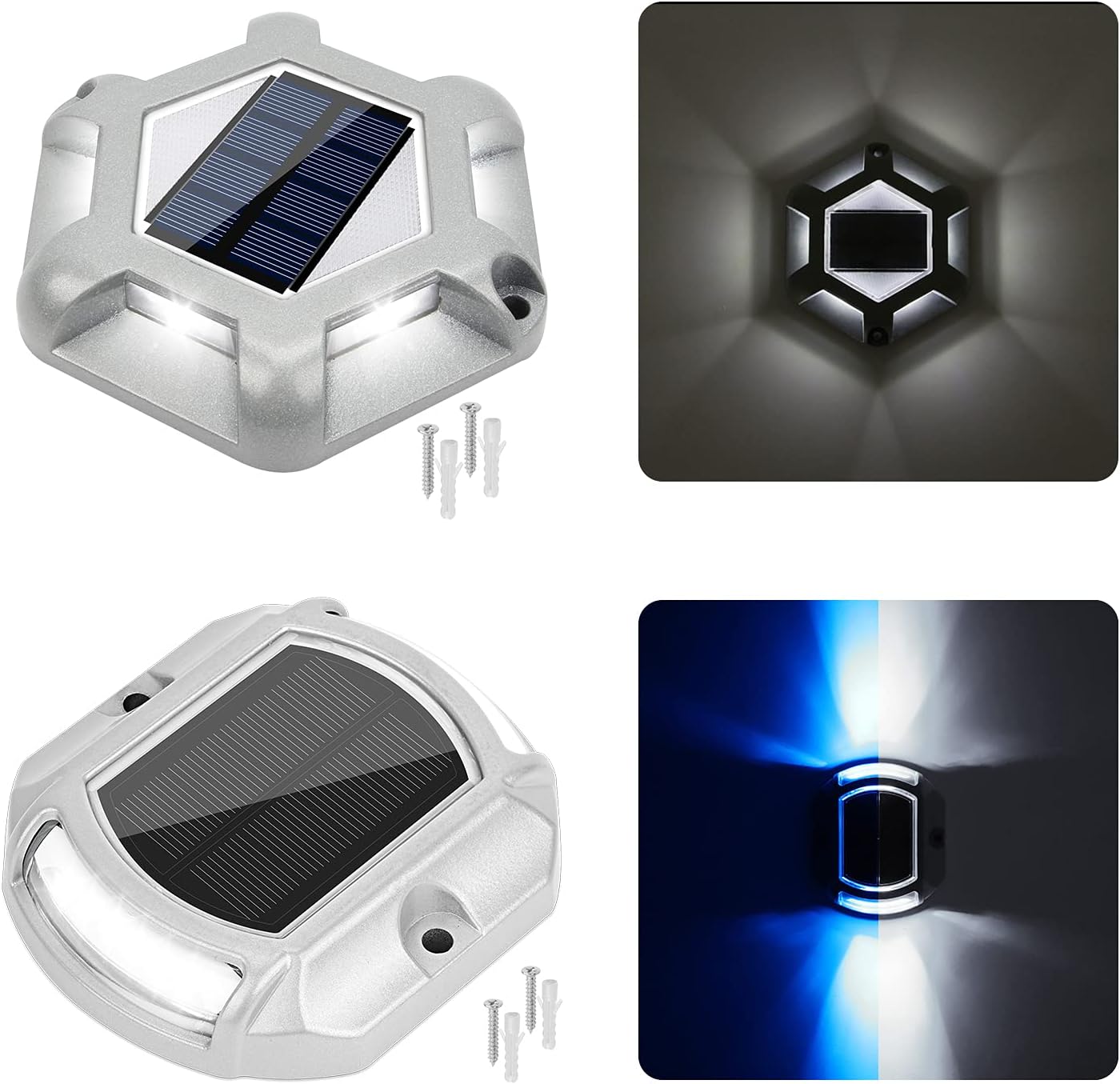 VOLISUN 16 Pack, Solar Driveway Dock Deck Lights