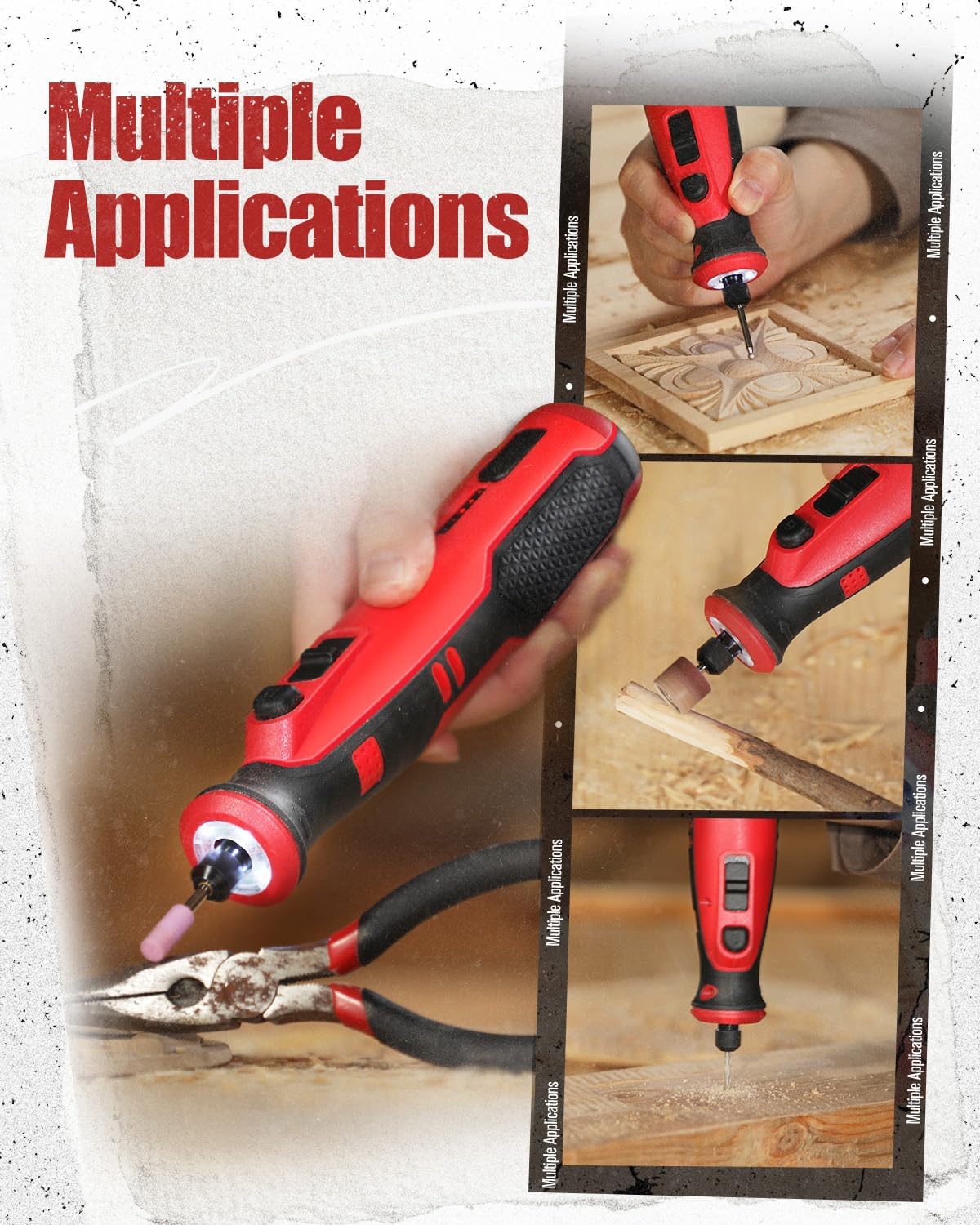 AVID POWER 6.5 Amp 1.25 HP Compact Router Tools Kit Bundle with 8V Cordless Rotary Tool