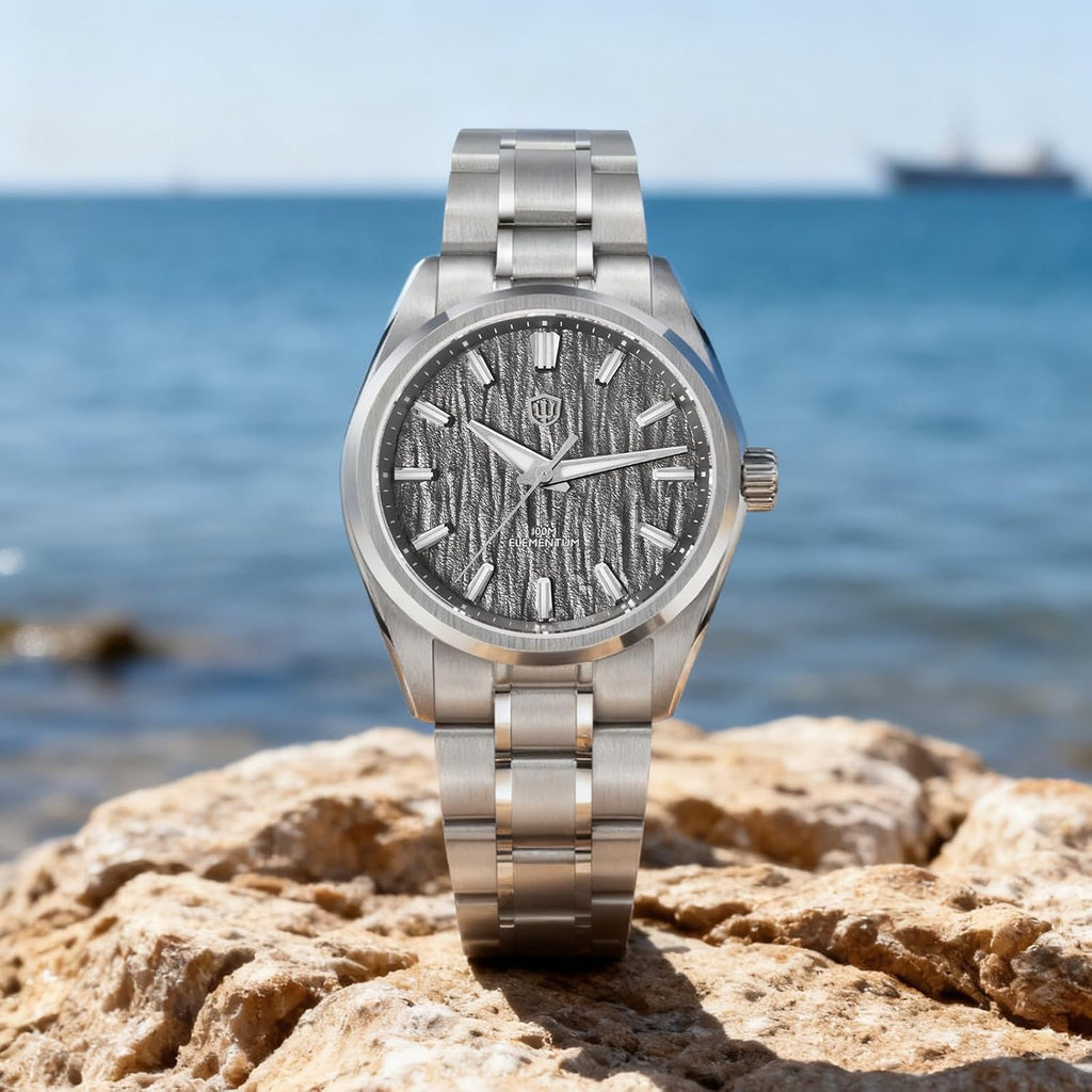 watchdives WD0003C Elementum Original Design Men Watch VH31 Sweep Second Quartz Watch 36mm Sapphire Crystal Luxury Wristwatch 100m Waterproof