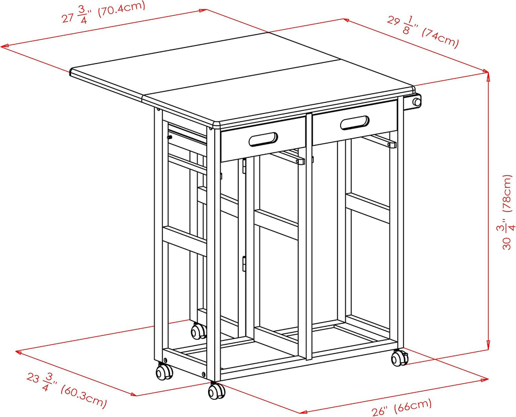 Winsome Wood Suzanne Kitchen, Square, Natural, Beech