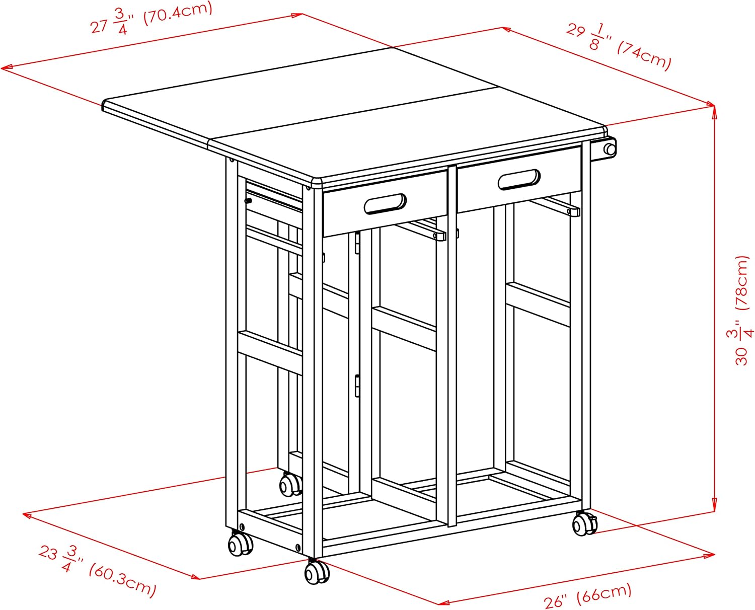 Winsome Wood Suzanne Kitchen, Square, Natural, Beech