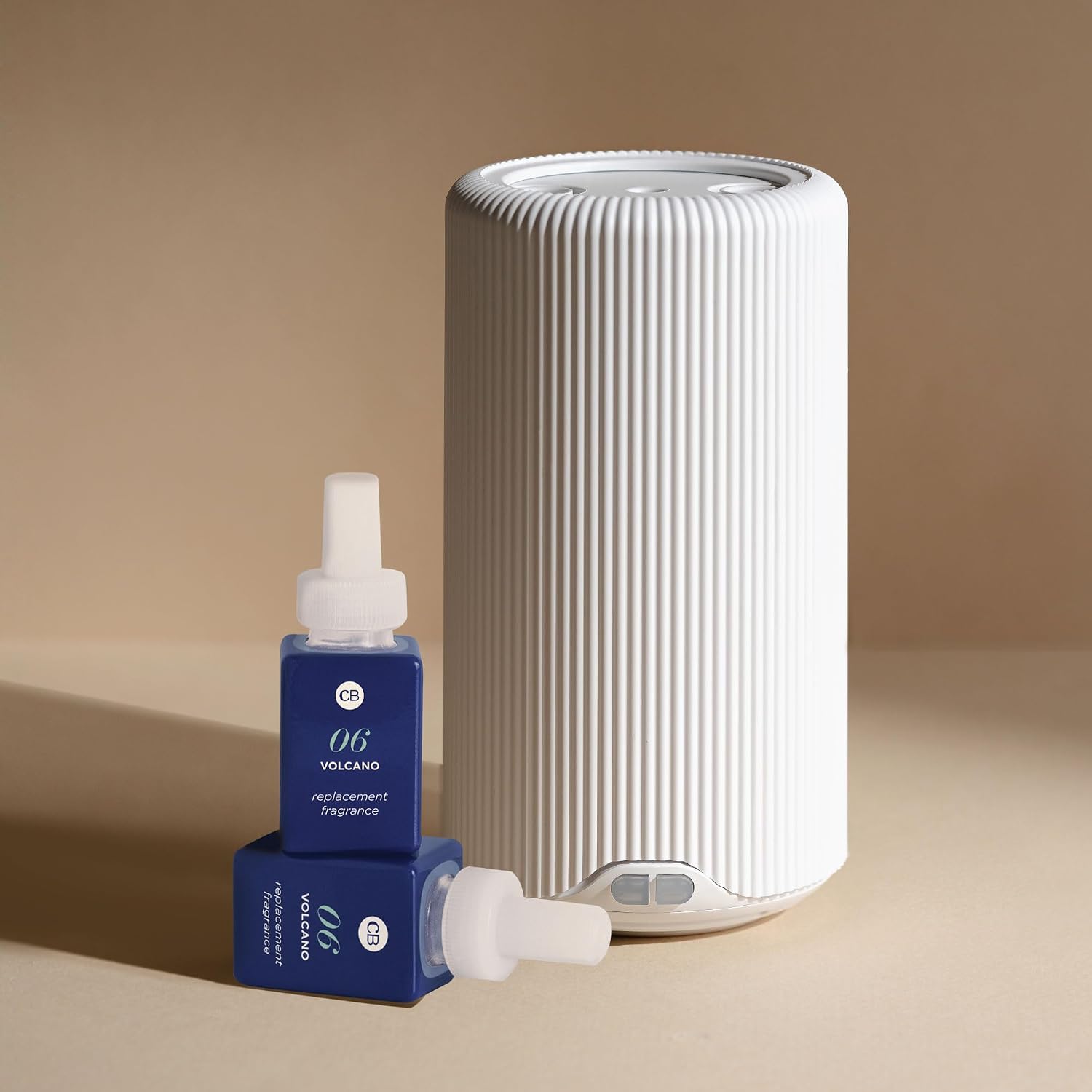 Capri Blue Pura Plus Smart Home Fragrance Diffuser Kit - Includes 1 Tabletop Pura Diffuser and 2 Volcano Refills - Notes of Tropical Fruits & Sugared Citrus
