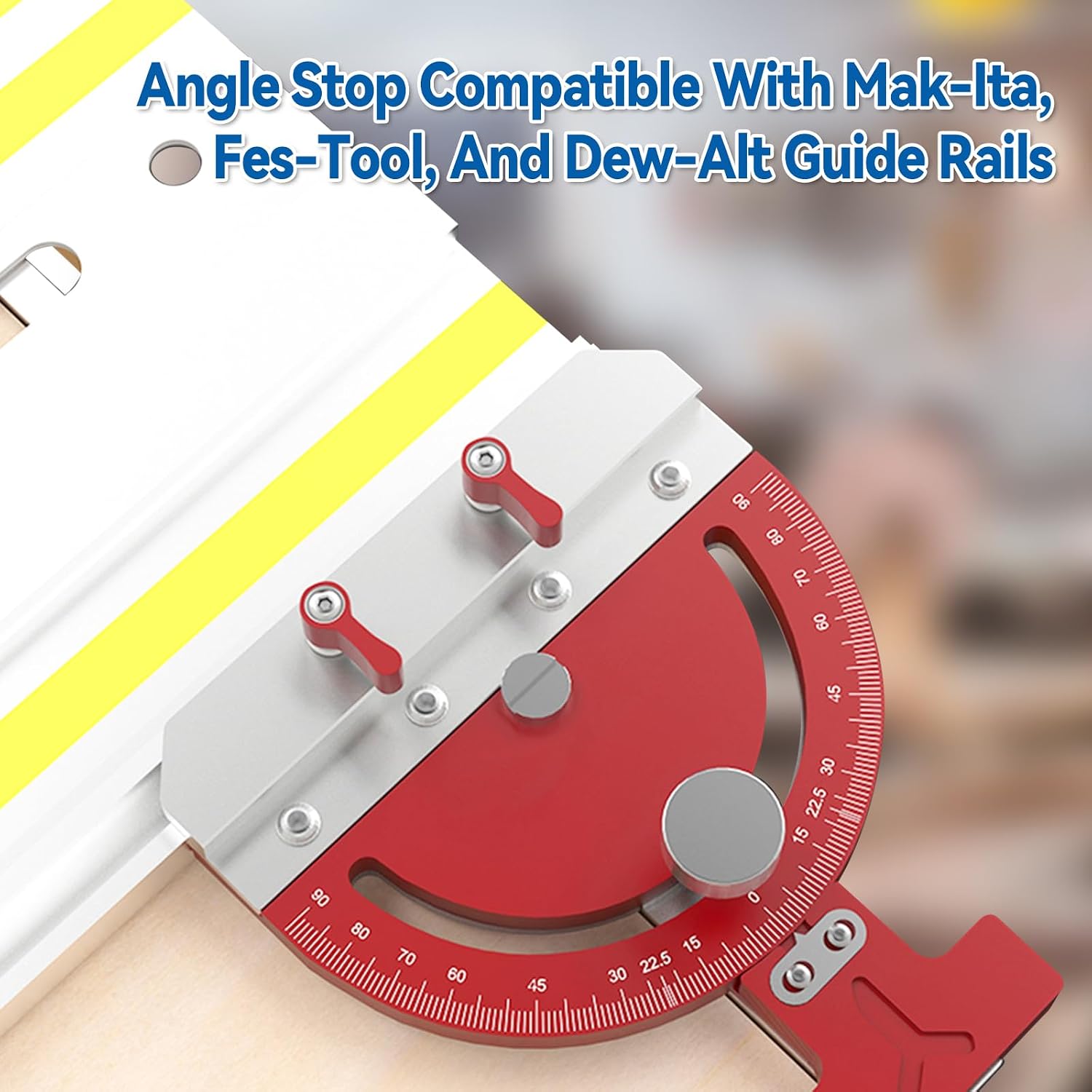 Adjustable Multi-Angle Track Saw Guide Fit for Fit for Fit for Festool Fit for DeWalt Guide Rail, Router Table Band Saw Square Right Angle Guide Angle Stop Table Saw Miter Gauge
