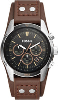 Fossil Men's Watch, Coachman Quartz Stainless Steel and Chronograph Leather Watch for Men