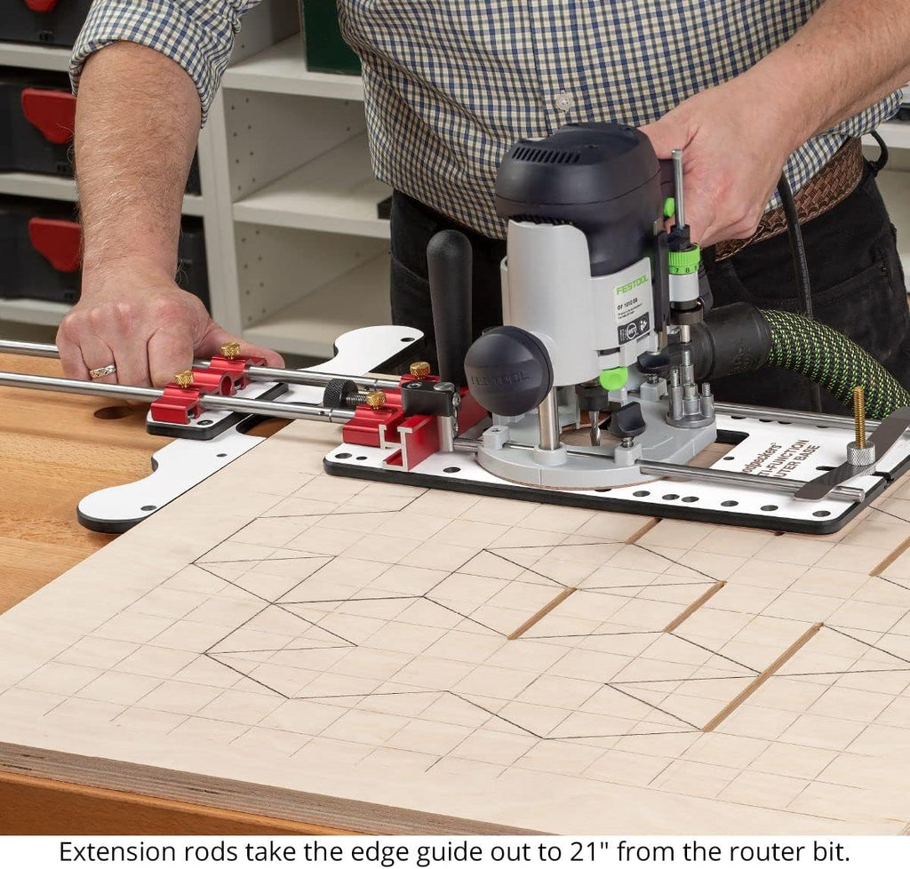 Woodpeckers Multi-Function Router Base, 10mm & 1/4 Inch Guide Rods, Add Precision And Versatility To Your Router