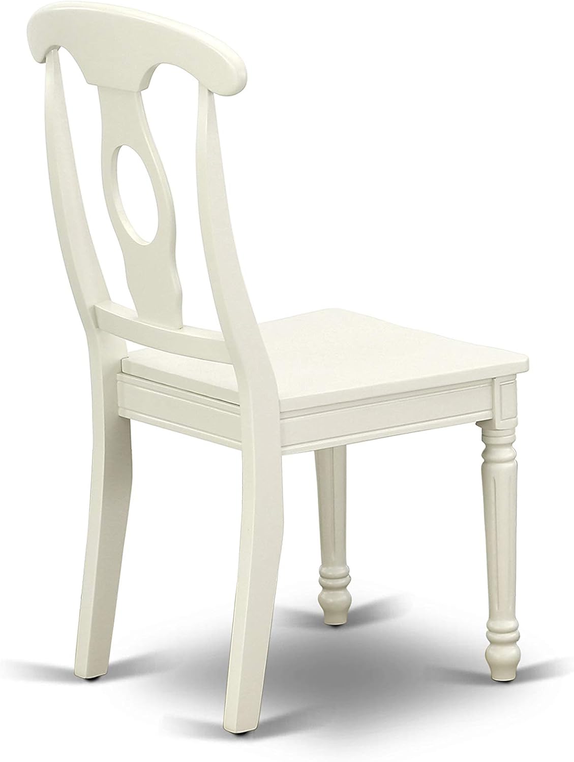 East West Furniture HLKE3-LWH-W 3 Piece Kitchen Table & Chairs Set Contains a Round Dining Room Table with Pedestal and 2 Dining Chairs, 42x42 Inch, Linen White