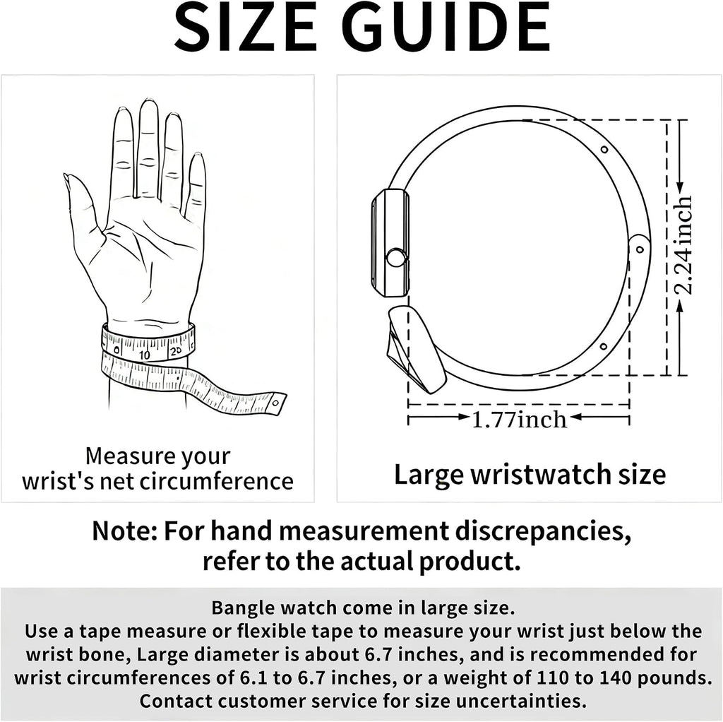 SAGA Illusion Women's Luxury Jewelry Bangle Watch, Mineral Case, 316L Stainless Steel Bracelet with Danube Crystals, Swiss Quartz Movement, 30M Water Resistant, Unique Gift for Her
