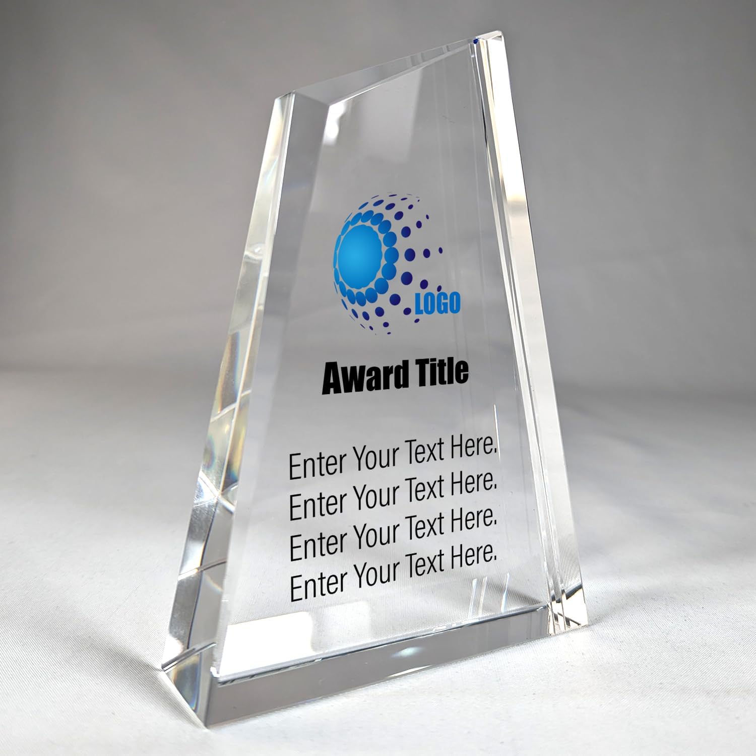 Personalized Acrylic Award - Recognition Acrylic Trophy, Employee of the Month, Custom Trophy for Appreciation Gifts, Work Anniversary, Employee & Co-Worker Gifts, Awards and Trophies (Crystal Peak Award)