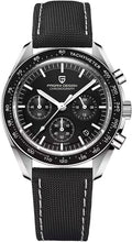 Pagani Design 1701 Men's Watch, Chronograph, VK63 Japanese Quartz Movement, Stainless Steel Bracelet, Water Resistant to 330 Feet (100 Meters), Sapphire Glass Wristwatch.