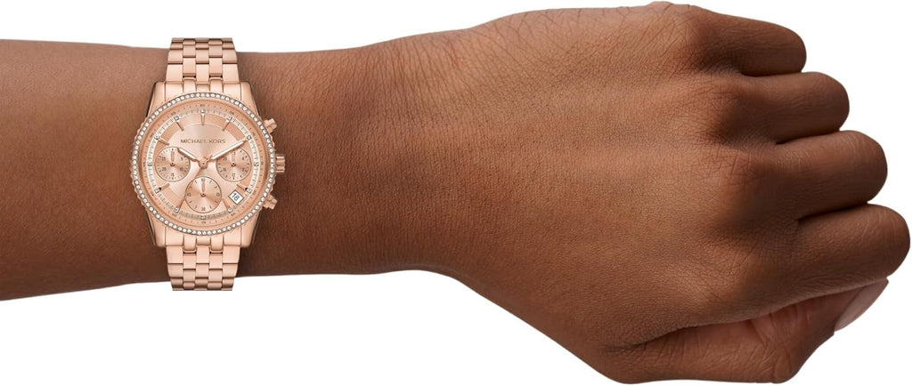 Michael Kors Bryant Chronograph Women's Watch, Stainless Steel and Pavé Crystal Watch for Women