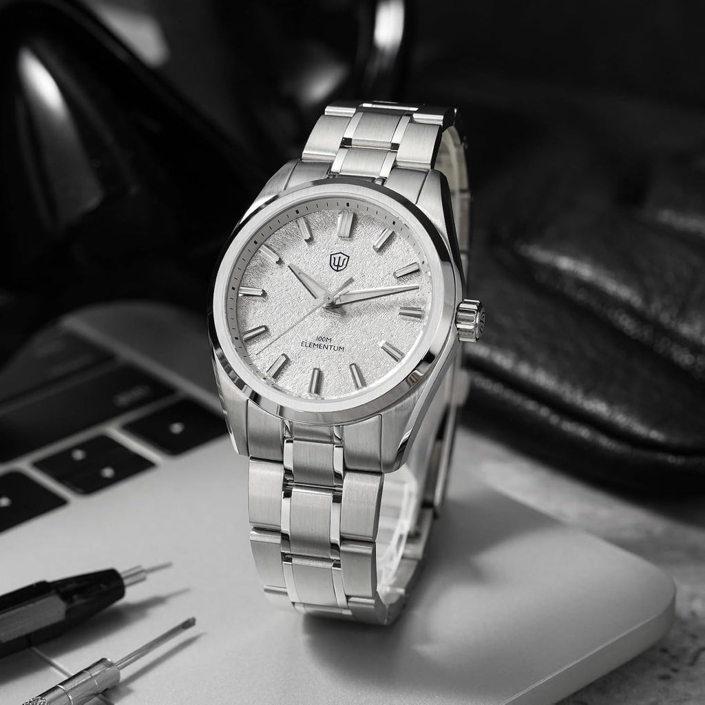 watchdives WD0003C Elementum Original Design Men Watch VH31 Sweep Second Quartz Watch 36mm Sapphire Crystal Luxury Wristwatch 100m Waterproof