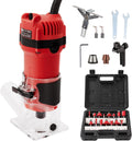 Wood Router,800W Compact Palm Router Tool, 31000RPM Wood Trimmer With 15PCS 1/4' Router Bits, Electric Corded Woodworking Router For Slotting & Trimming