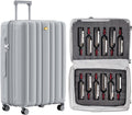 Wine Suitcase for Airplanes - 12 Bottle Capacity, Durable Shipping Box, Travel Case With TSA Lock, Versatile Carrier With Removable Inserts and Silent Spinner Wheels (Sleek Silver)