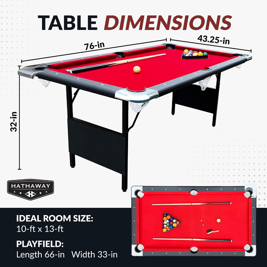 Hathaway Hathaway Fairmont Portable 6-Ft Pool & Billiard Table