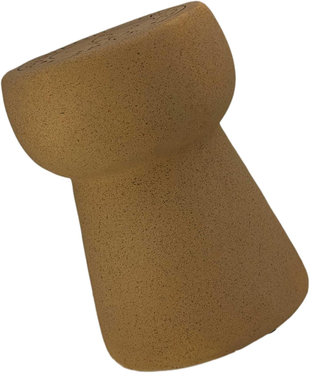 Galt International 18' Champagne Cork Stool Side Table | Sparkling Wine Cork Accent Table Cute Fantasy Fun Eclectic Home Decor Resin