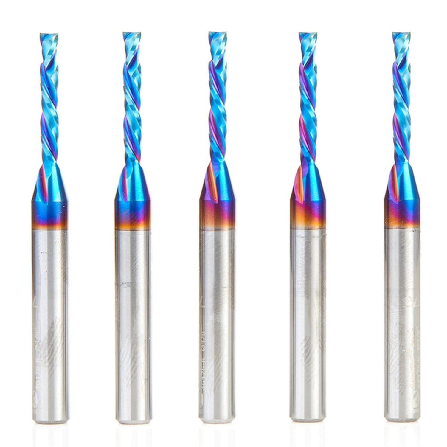 Amana Tool Spektra Extreme Tool Life Solid Carbide CNC Compression Spiral Router Bit, 46176-K-5 5-Pack, 1/8 D x 13/16 CH x 1/4 Shank x 2-1/2 Inch L