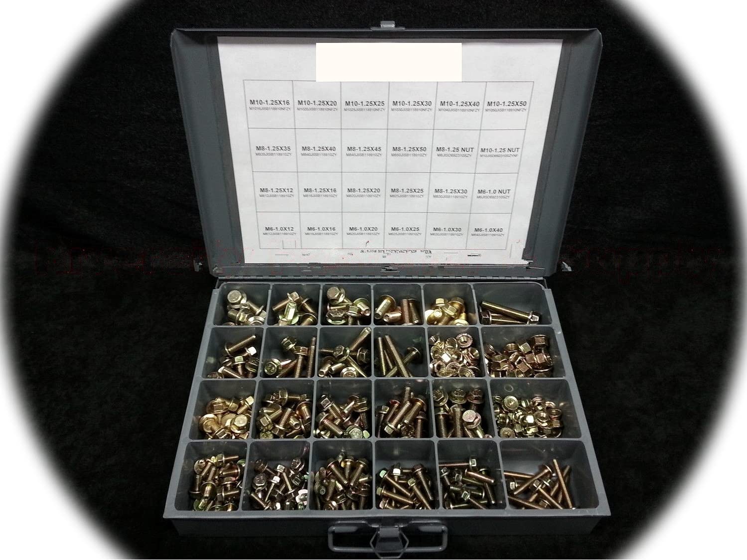 Metric Grade 10.9 J.I.S Flange Nut & Bolt/Screw Assortment Kit M6, M8 & M10 Hardware Fastener Kit Set RV9263S