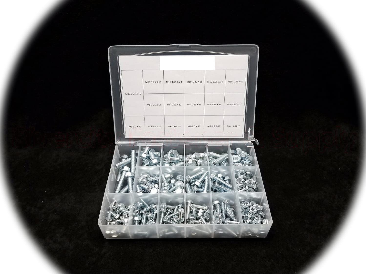 J.I.S Flange Nut & Bolt/Screw Assortment Kit M6, M8, M10 Metric Grade 10.9 267 Hardware Fastener Kit Set RV8921S