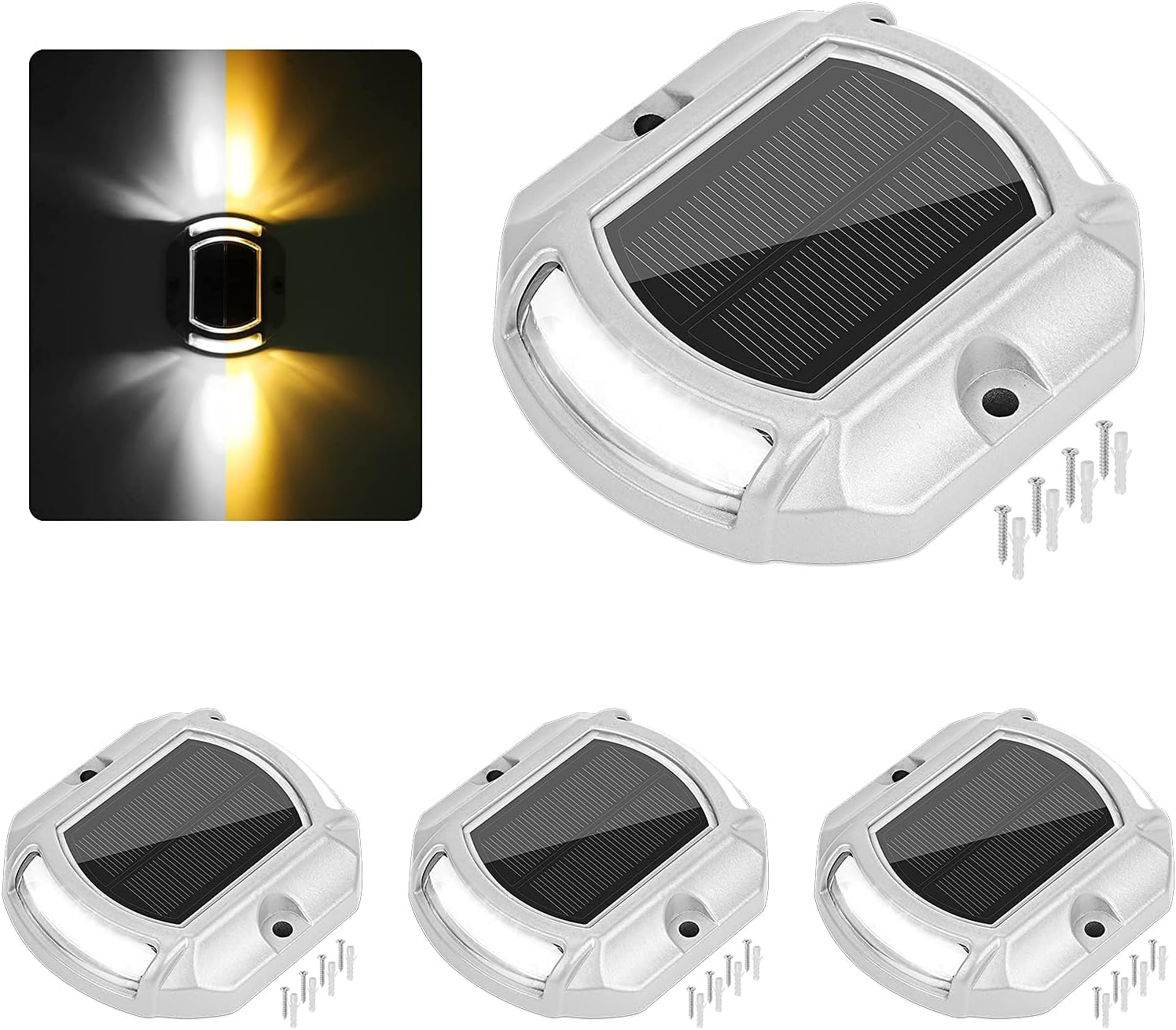 VOLISUN 16 Pack, Solar Driveway Dock Deck Lights