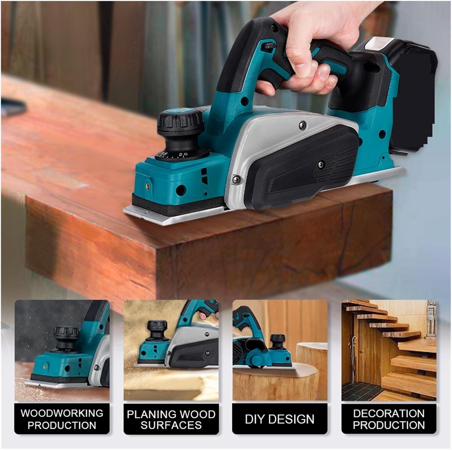 Cordless Electric Planer 15000rpm Electric Router Trimmer With Wrench Wood Cutting Machine Woodworking Tool
