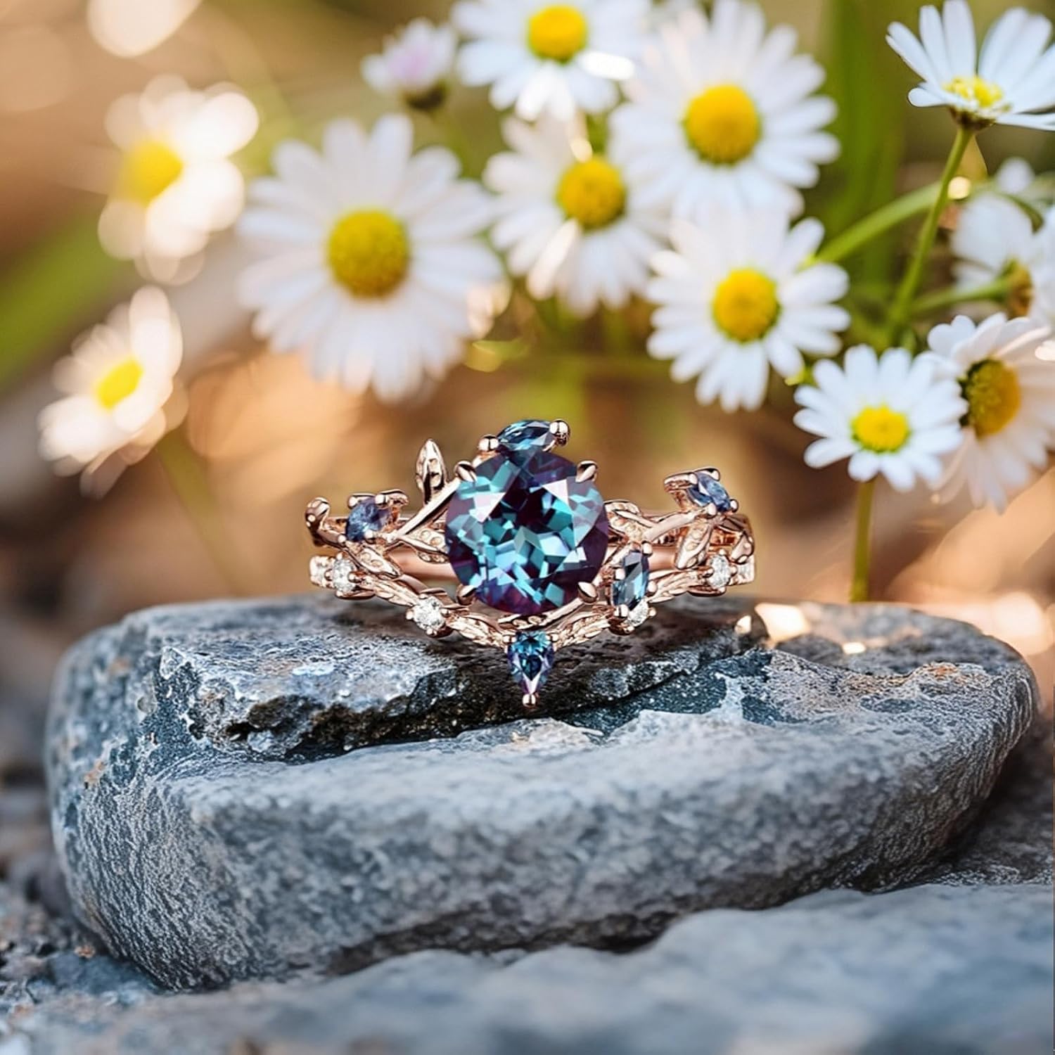 SISGEM Moissanite Couple Rings Set, 10K 14K 18K Solid Gold Moissanite Wedding Rings for Him And Her, Vintage Leaf/Branch Wedding Bands Matching Couple Rings Anniversary Jewelry Gift for Women And Men