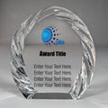 Personalized Glass Crystal Award - Custom Trophy for Employee Gifts, MVP Trophy, Appreciation Gifts, Thank You for Your Service, Awards and Trophies, Glass Trophy Award