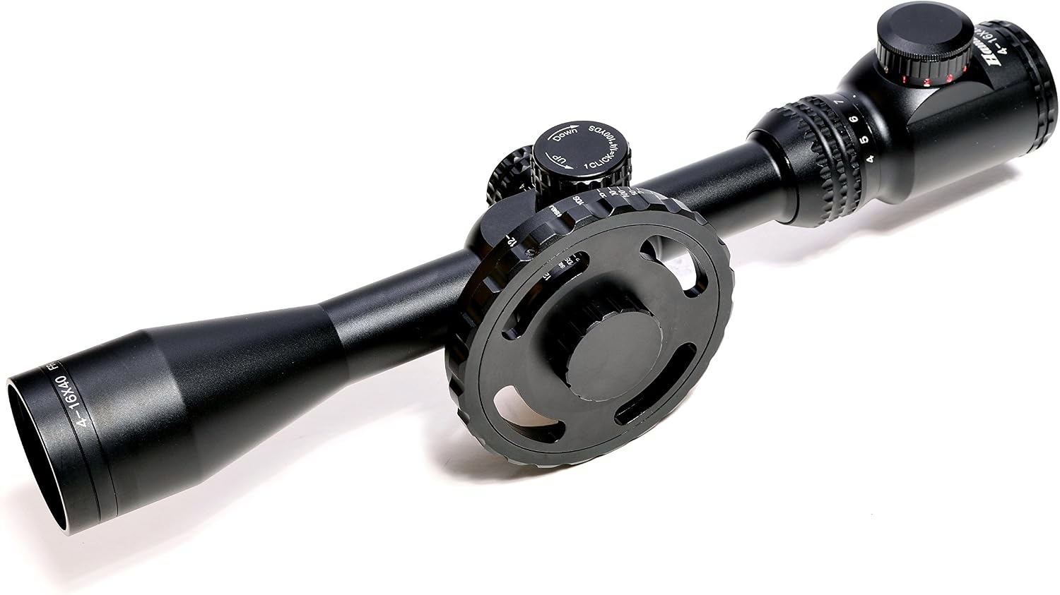 Hammers 1inch Tube 4-16x40 Side Focus 1st First Focal Plane FFP Range Finding Jumbo Wheel Side Focus Rifle Scope with Green Red Illuminated Range Etched Glass Reticle
