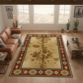 Western Cowhide Area Rug 5'x8' Southwestern Aztec Rustic Ranch Carpet, Faux Hide Print, Non Slip Washable Low Pile Rug for Living Room Bedroom Farmhouse Cabin Decor