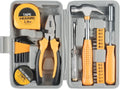 24 In 1 Multifunctional Home Repair Hand Tool Set Pliers Tape Measure Hammer Wrench Screwdriver Pink Hardware With Toolbox(24pcs yellow)