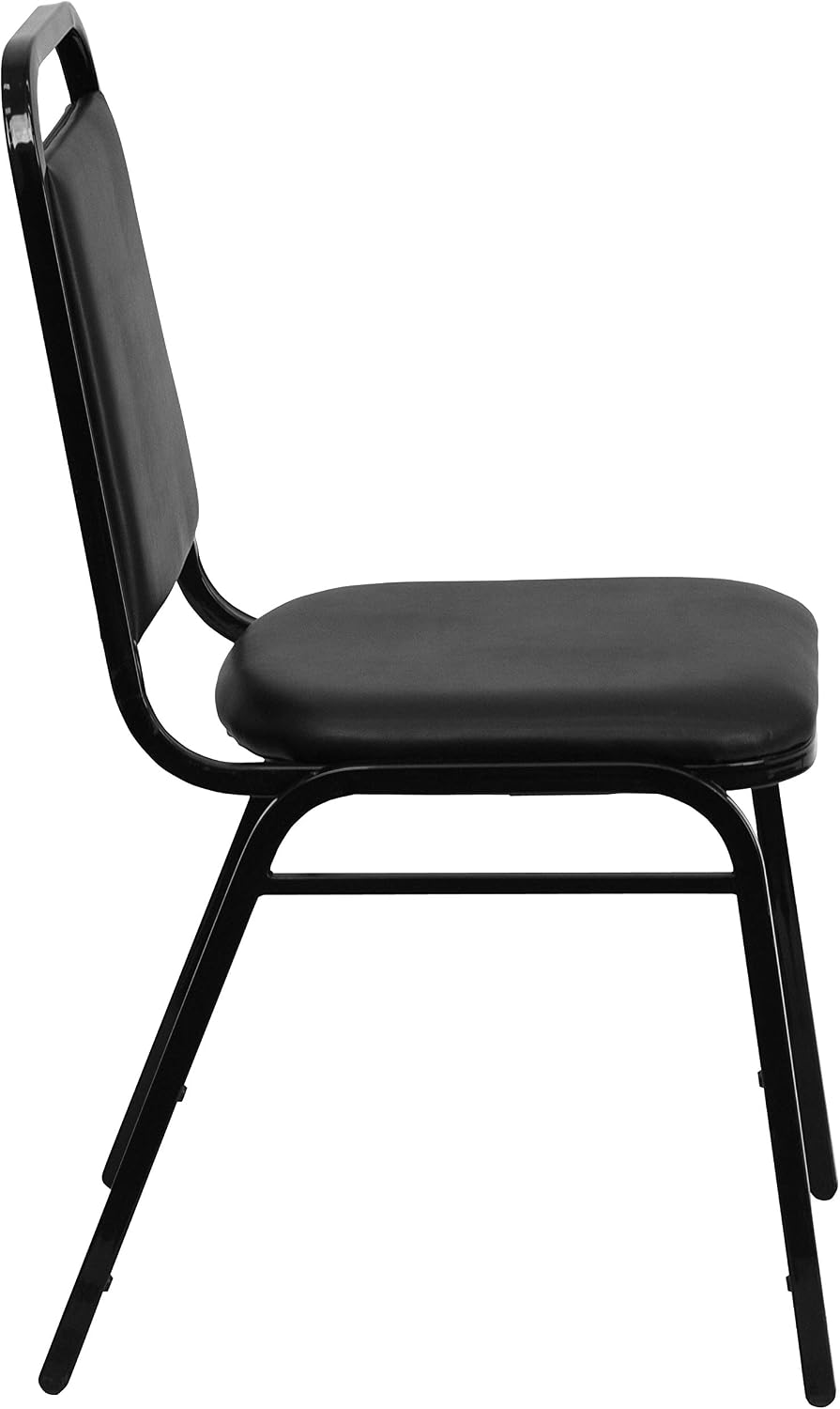 Flash Furniture 5-Piece 36' Square Laminate Dining Table/Chairs Set, Restaurant Dining Set with Table, X-Base, and 4 Trapezoidal Back Chairs, Black