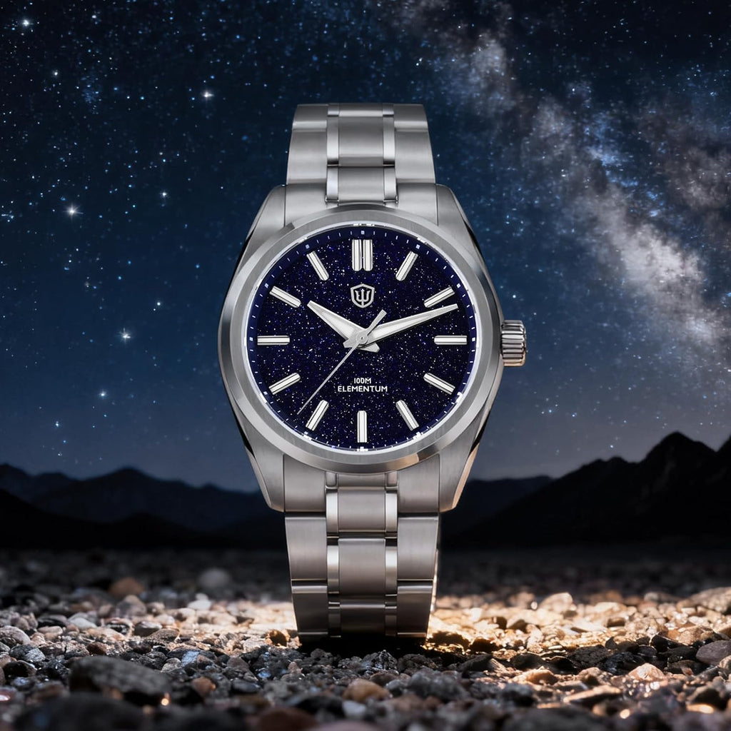 watchdives WD0003C Elementum Original Design Men Watch VH31 Sweep Second Quartz Watch 36mm Sapphire Crystal Luxury Wristwatch 100m Waterproof