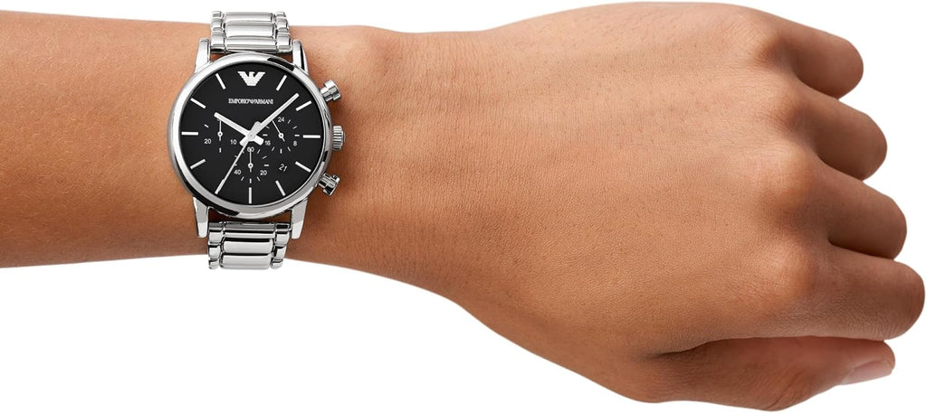 Emporio Armani Men's Three Hand, Automatic or Chronograph Watch with Stainless Steel or Leather Band