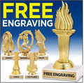 Sailboat Trophies, 6' Gold Sailboat Trophy with Custom Engraving, Great Sailing Awards Prime