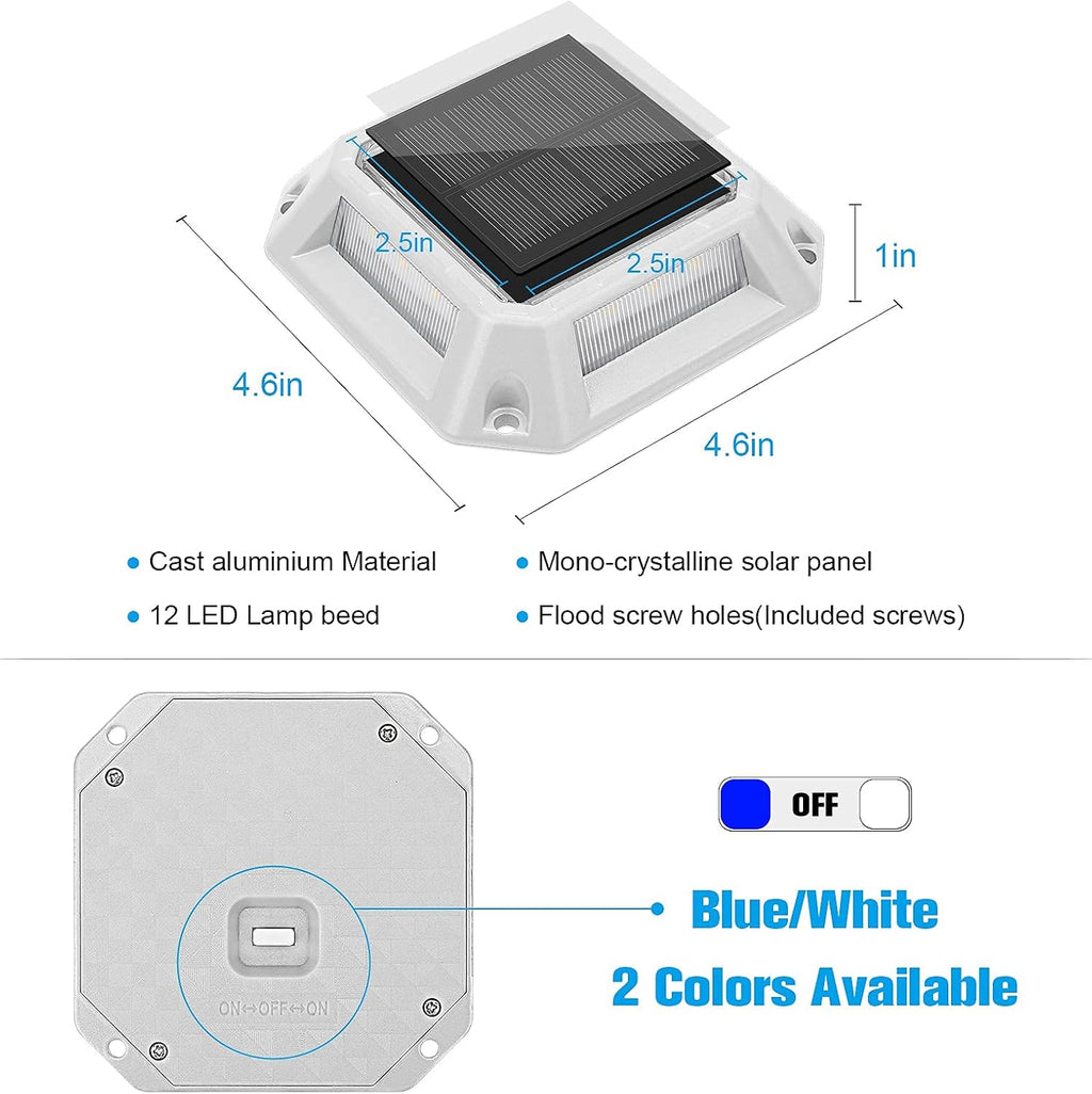 VOLISUN 20 Pack, Solar Driveway Dock Deck Lights