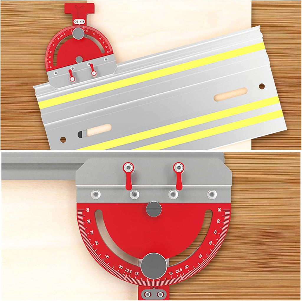 Adjustable Multi-Angle Track Saw Guide Fit for Fit for Fit for Festool Fit for DeWalt Guide Rail, Router Table Band Saw Square Right Angle Guide Angle Stop Table Saw Miter Gauge